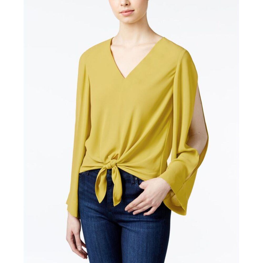 Rachel Rachel Roy Tie Front Cold Shoulder Blouse